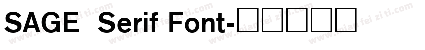 SAGE  Serif Font字体转换